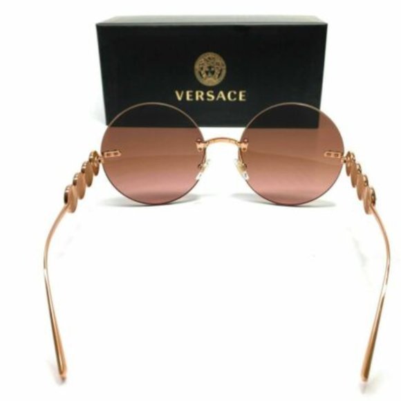 Versace Women\'s Pink and Gold Gradient Sunglasses!